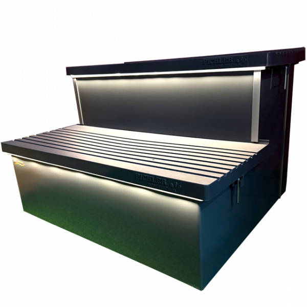 Dosiertreppe Anthrazitgrau RAL 7016, inkl. WPD-A4 mini pH/Redox + WLAN Modul