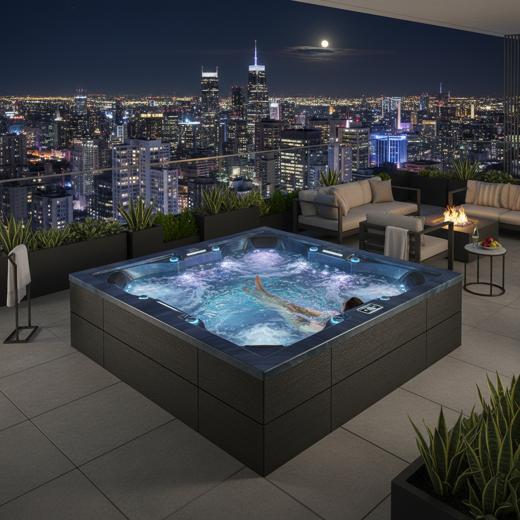 Eckiger Whirlpool Rooftop